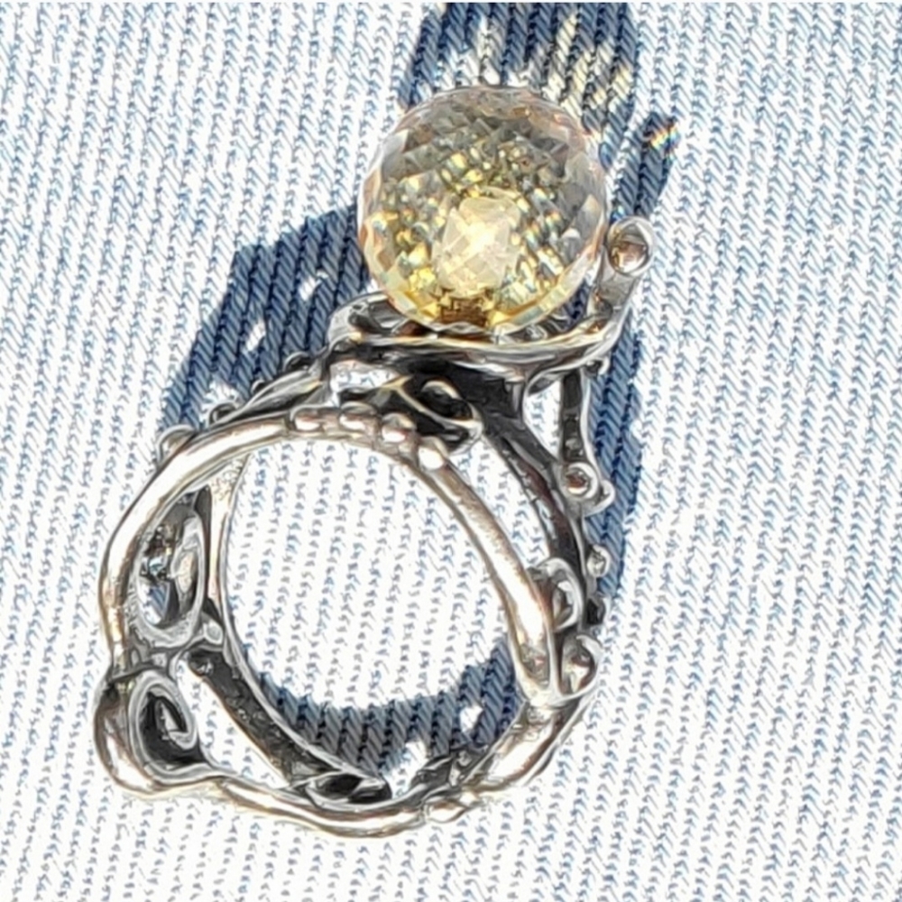 Trollbeads NWOT Citrine Faceted Ring Size 51mm ~ 5¾in New